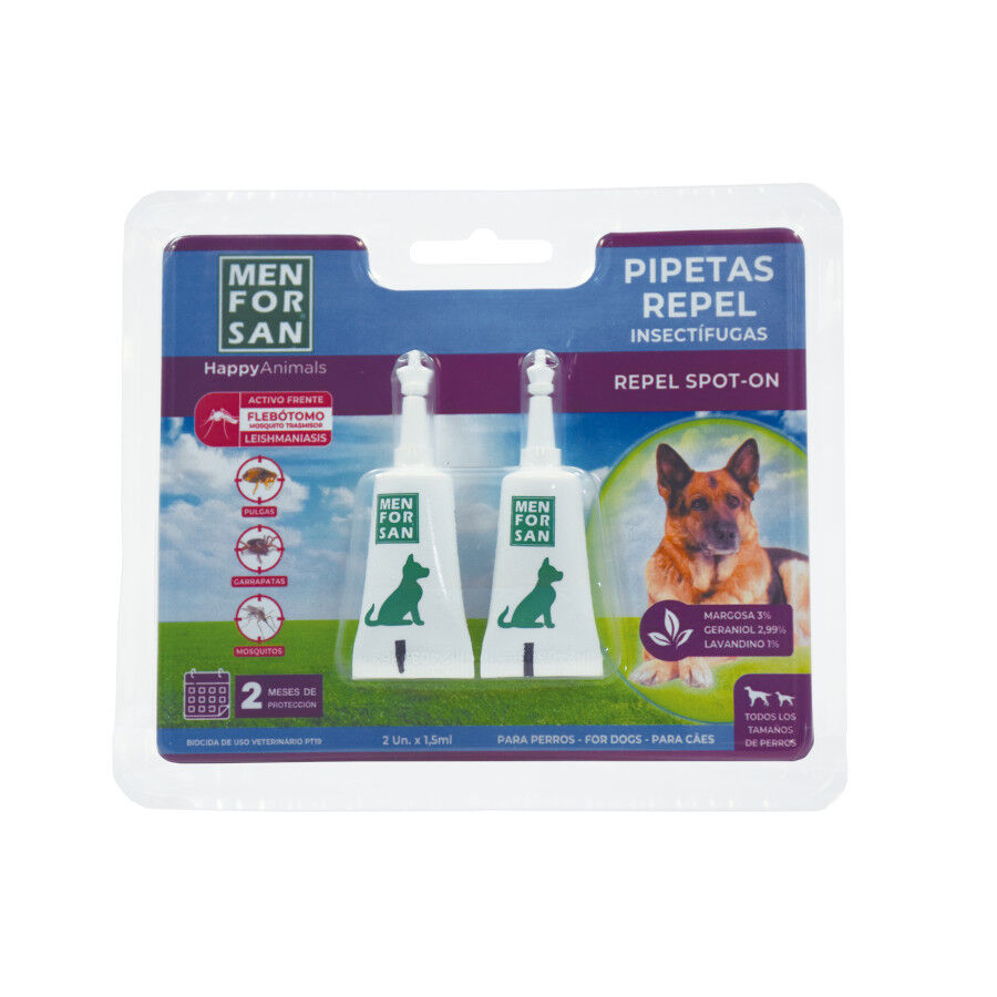 2 x 1.5 ml Menforsan Pipetas Naturales Antiparasitarias para perro, , large Imagen numero 1