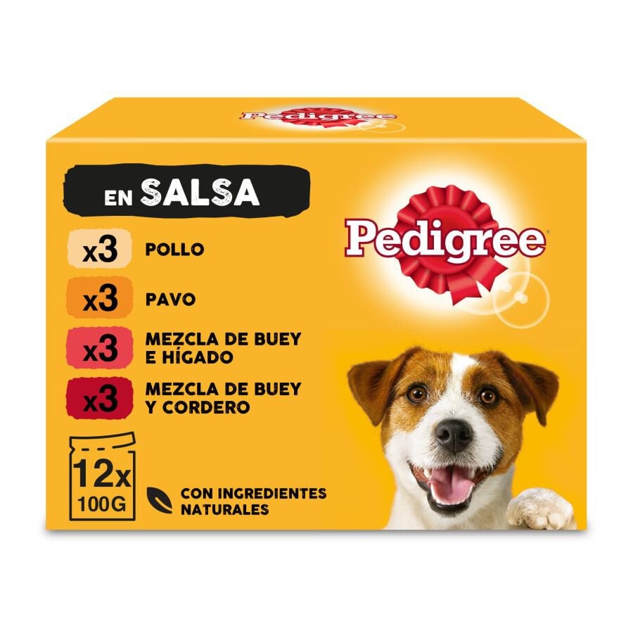 12 sobres x 100 g Pedigree Sabores Mixtos Salsa en Bolsita para Perros - Multipack, , large indicador imagen numero 1