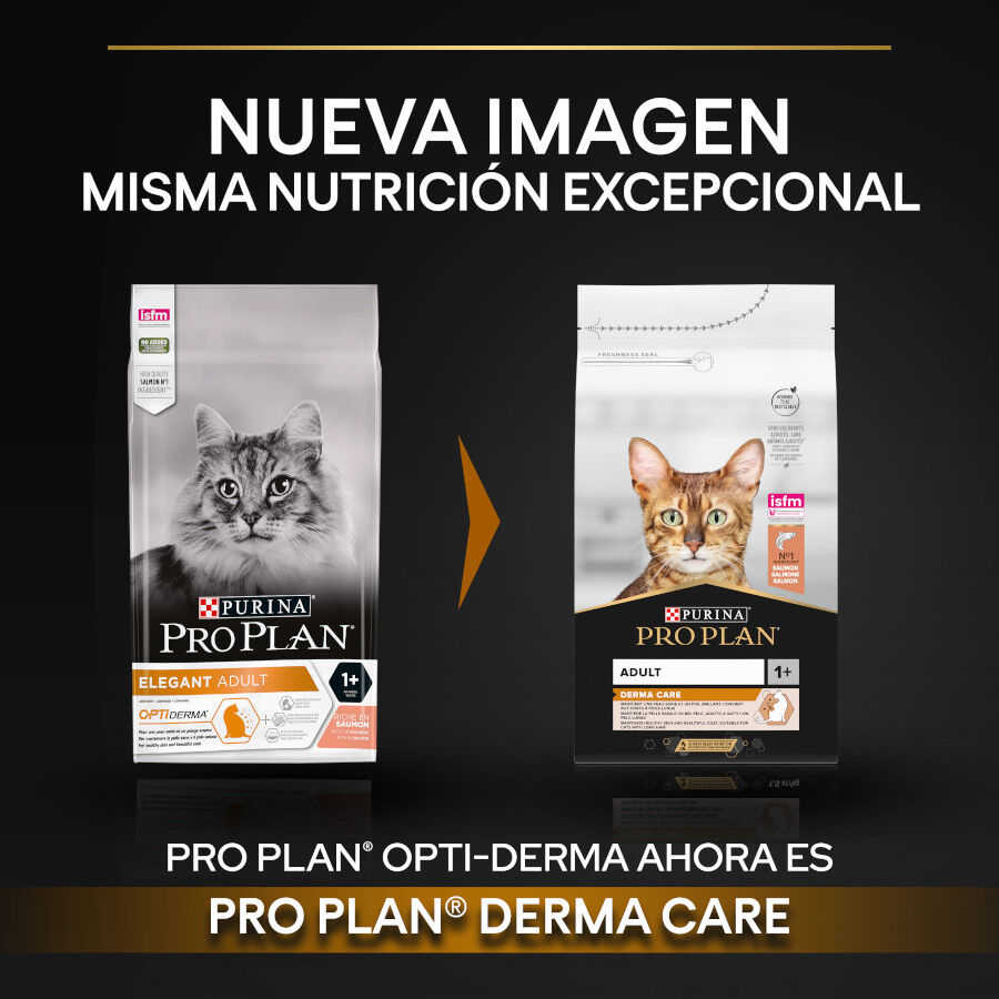 3 kg Pro Plan Adult OptiDerma Salm&oacute;n pienso para gatos, , large Imagen numero 2