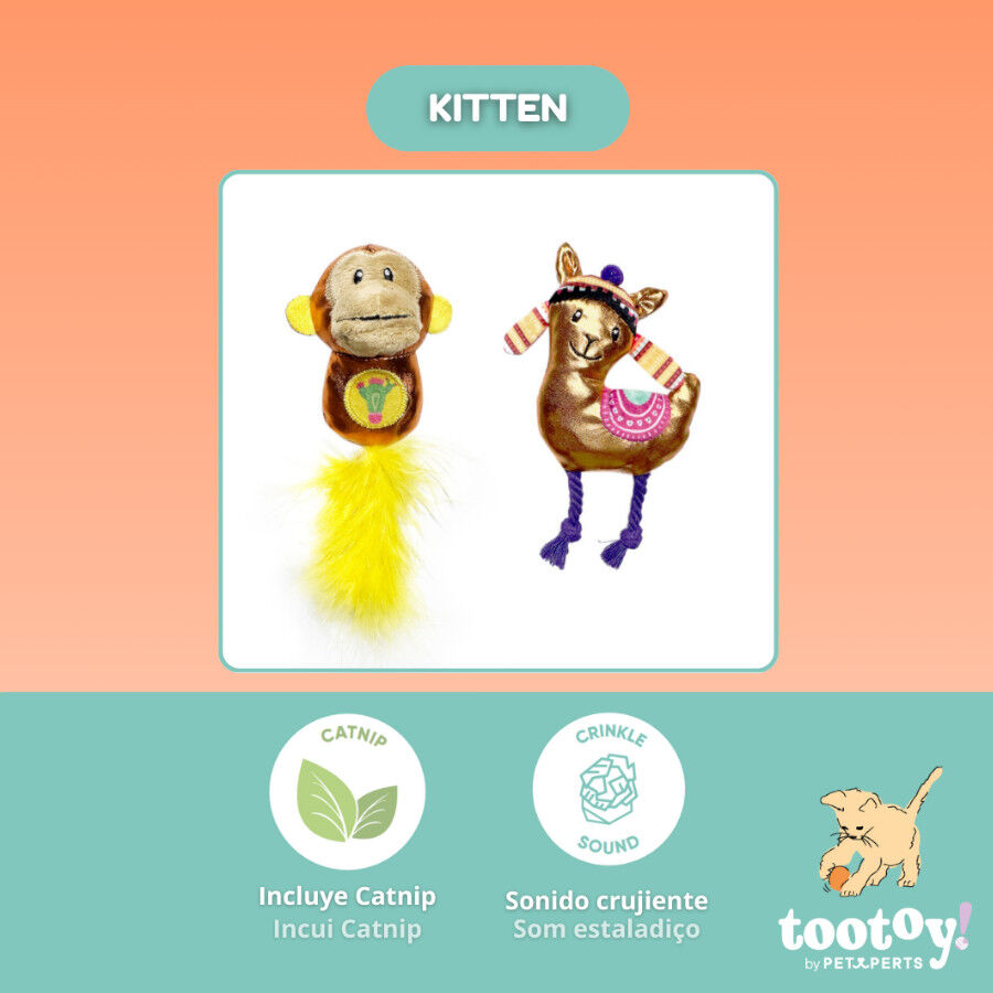 Tootoy! Peluches con Catnip Monkey & Alpaca para gatitos, , large indicador imagen numero 5