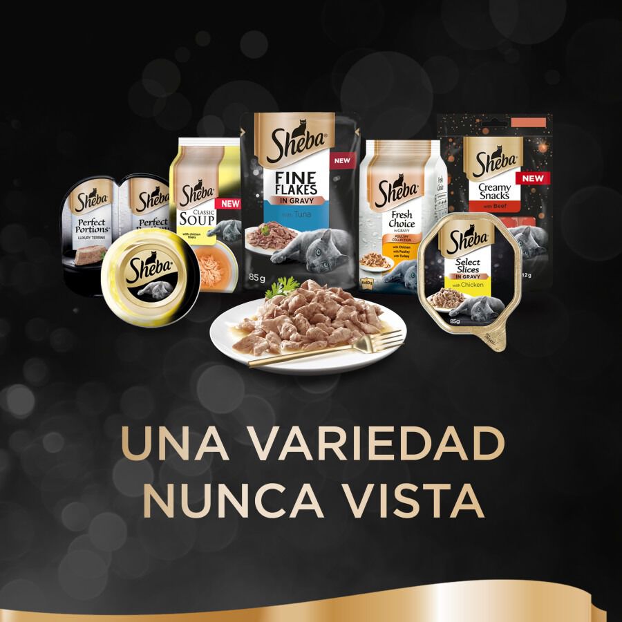 4 sobres x 85 g Sheba Selezione Carnes Salsa en Bolsita para Gatos , , large indicador imagen numero 8