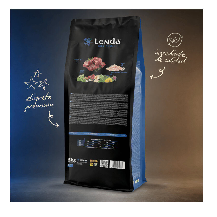 5 Kg Lenda Grain Free Cerdo pienso para gatos, , large Imagen numero 3