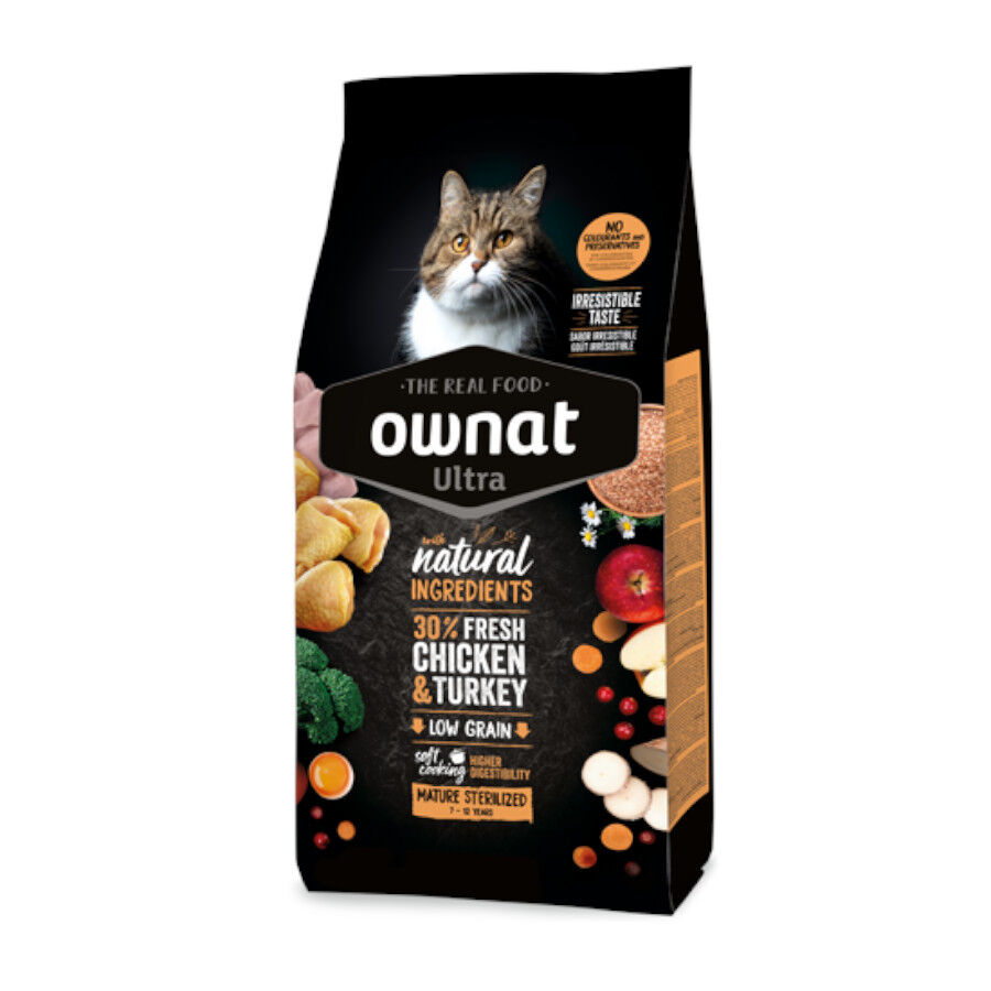 Ownat Ultra Mature Esterilizado Pienso Pollo y Pavo para gatos, , large Imagen numero 1