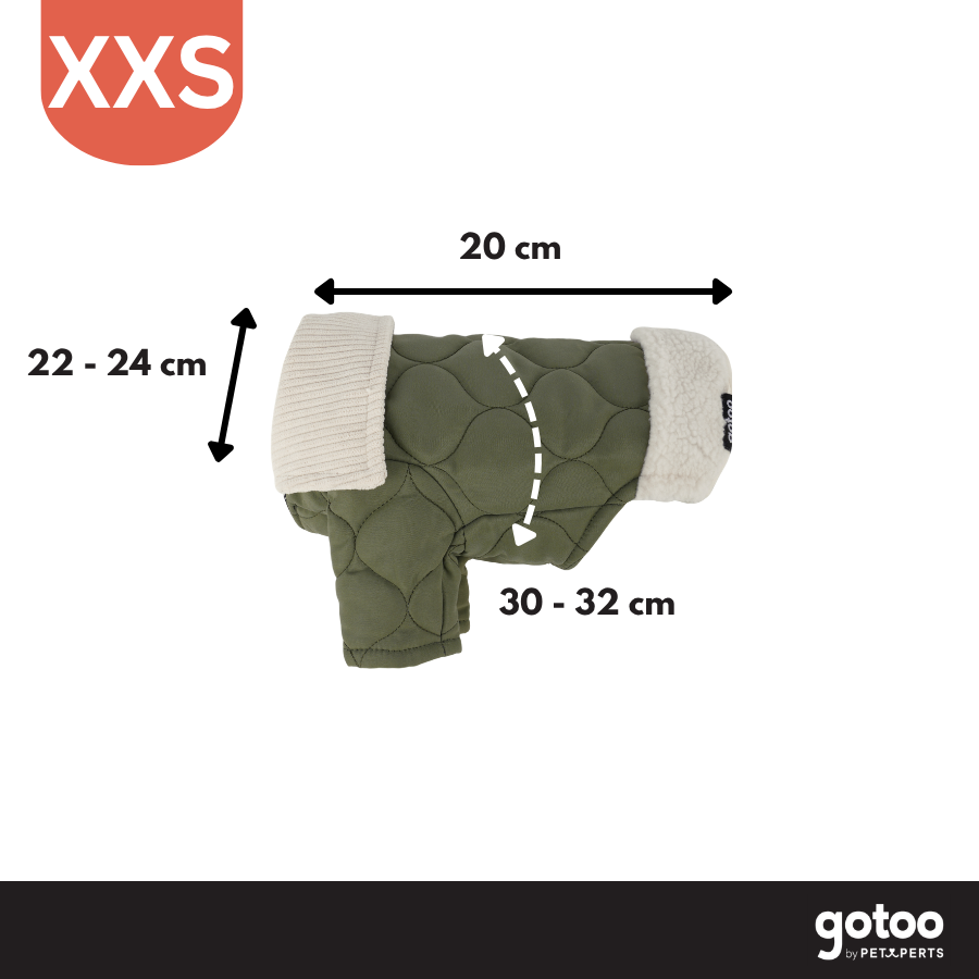 Gotoo Abrigo Acolchado Verde para perros, , large indicador imagen numero 4