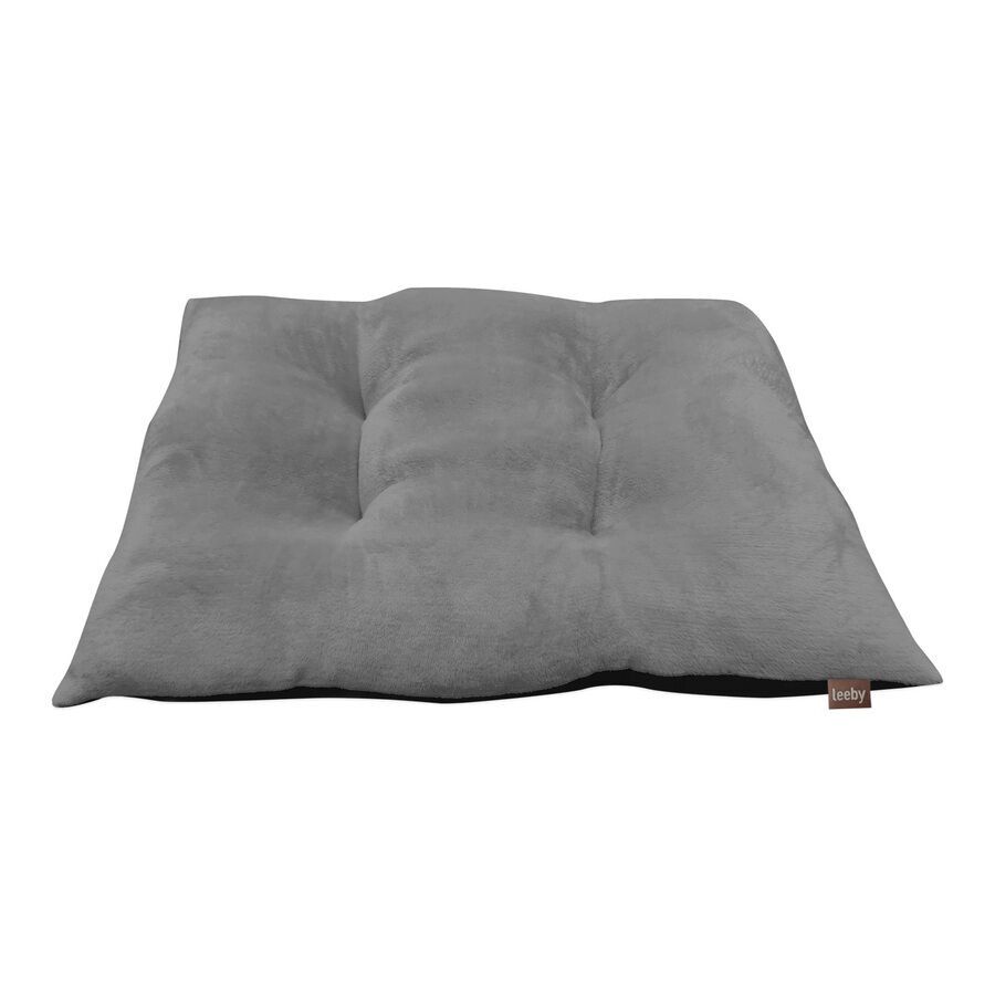 Leeby Coj&iacute;n Acolchado de Terciopelo Gris para perros, , large indicador imagen numero 1