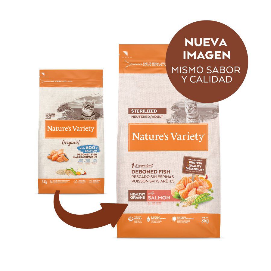 7 kg Nature's Variety Original Adult Sterilised Salm&oacute;n pienso para gatos , , large Imagen numero 2