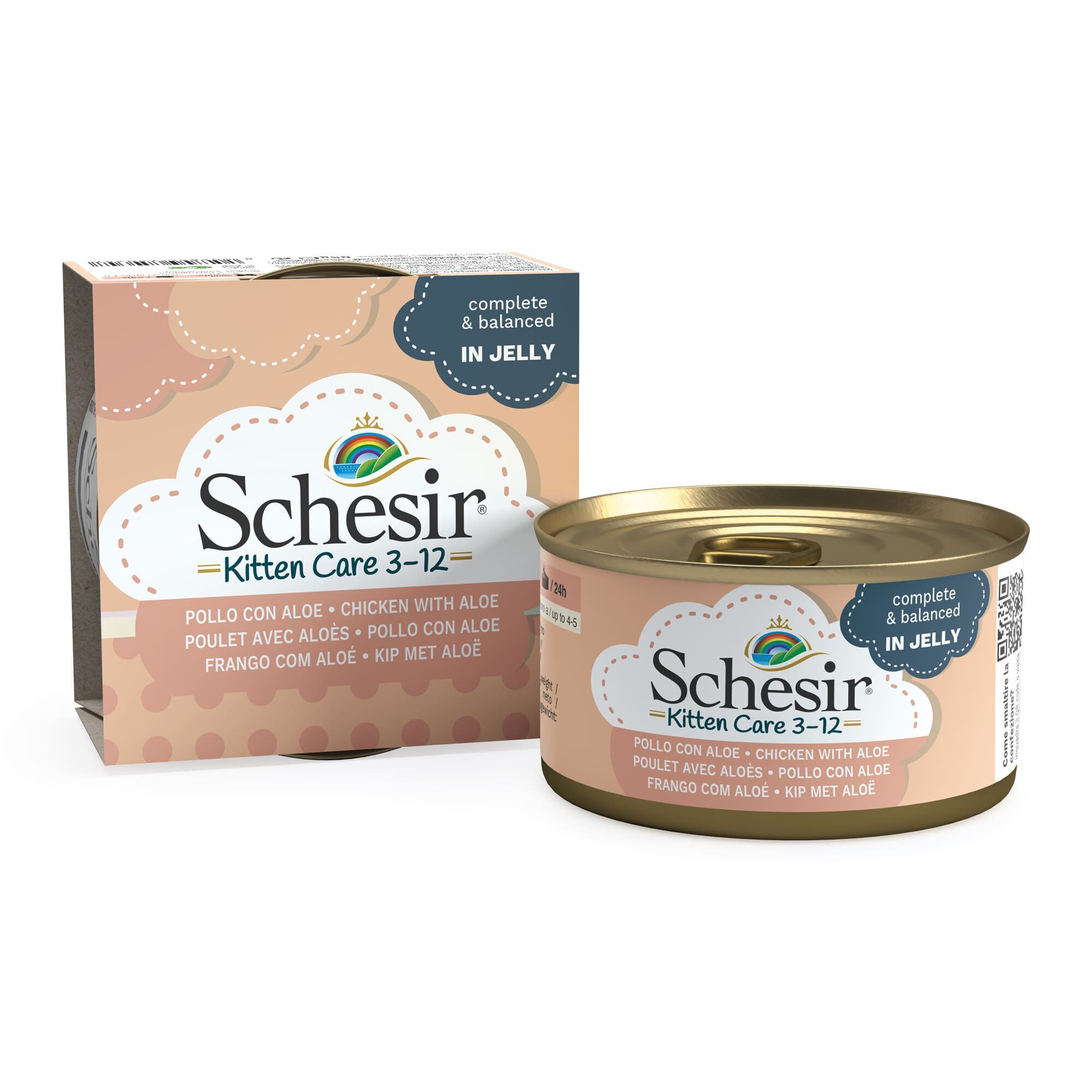 85 g Schesir Kitten pollo con aloe latas para gatos&nbsp;, , large Imagen numero 8