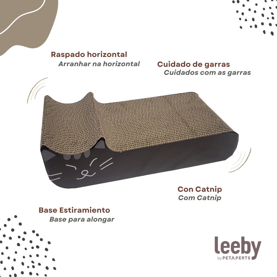 Leeby Kira tabla rascador de cart&oacute;n negro para gatos, , large indicador imagen numero 3