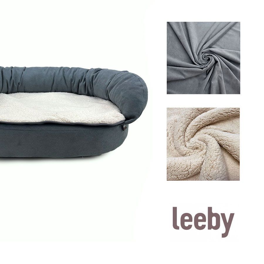 Leeby Sof&aacute; Ortop&eacute;dico Viscoel&aacute;stico Gris para perros, , large indicador imagen numero 4