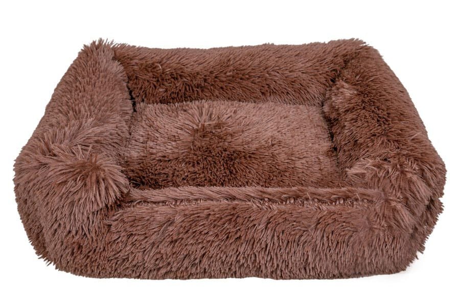 Leeby Cama Suave Antiestr&eacute;s de Pelo Marr&oacute;n para perros, , large indicador imagen numero 6