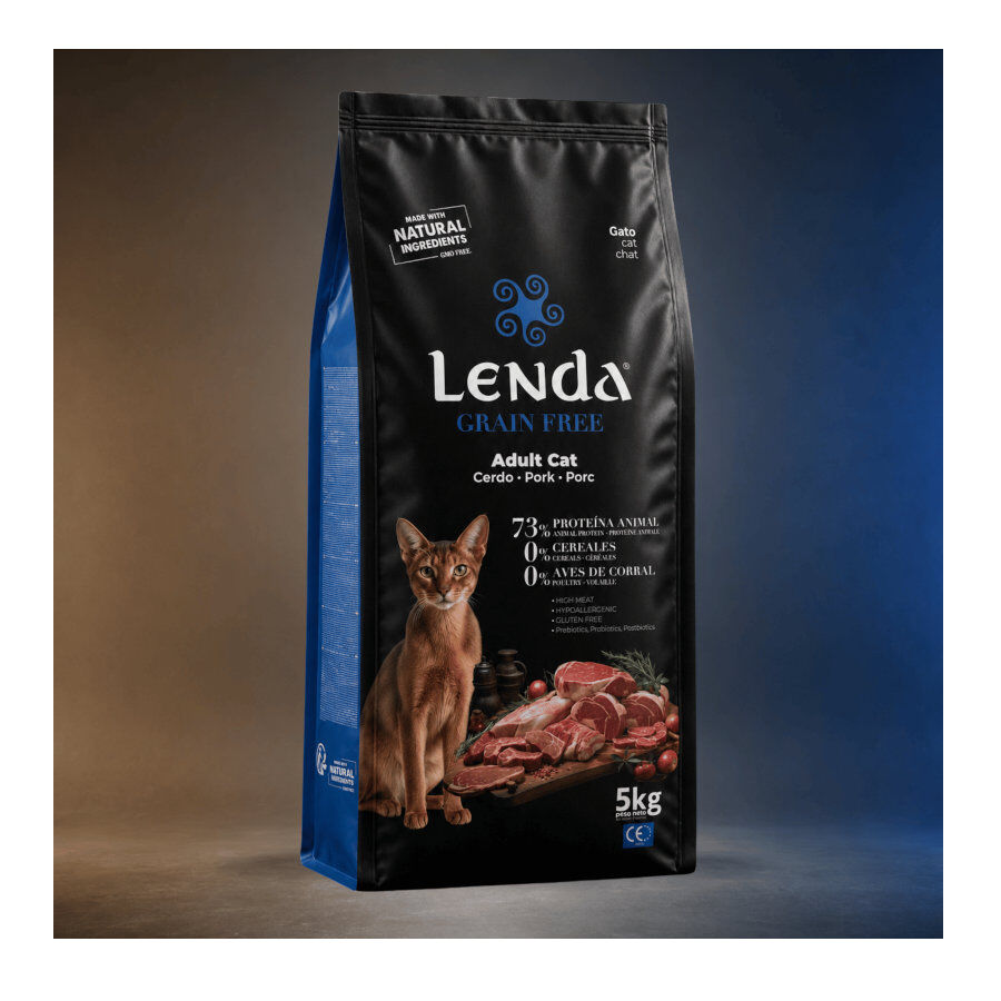 5 Kg Lenda Grain Free Cerdo pienso para gatos, , large Imagen numero 2
