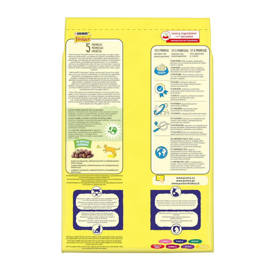 1.5 kg Purina Friskies Sterilized Pienso para gatos con salm&oacute;n, at&uacute;n y verduras, , large indicador imagen numero 4