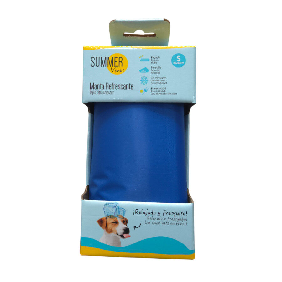 Summer Vibes Manta Refrescante Azul para perros, , large indicador imagen numero 5