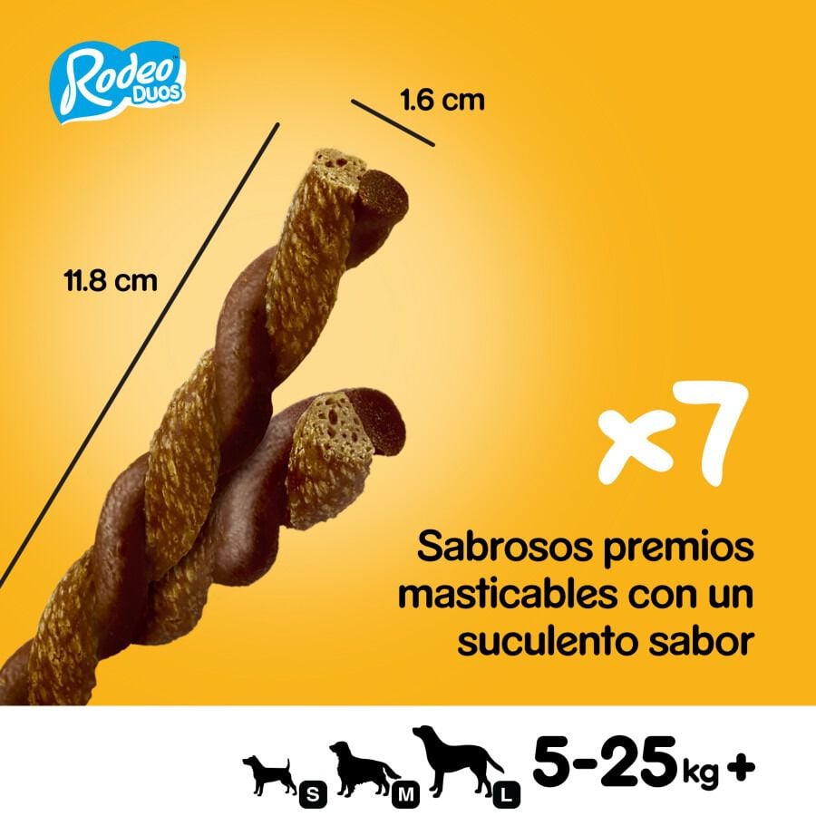 7 barritas Pedigree Rodeo Barritas Pollo Snacks para perros, , large indicador imagen numero 2