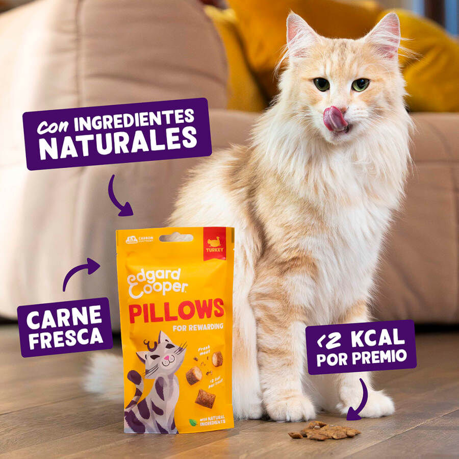 60 g Edgard & Cooper Bocaditos Pillows Pavo para gatos, , large Imagen numero 2