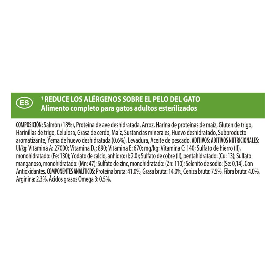 1.4 kg Pro Plan LiveClear Sterilised Adult Salm&oacute;n pienso para gatos, , large Imagen numero 3