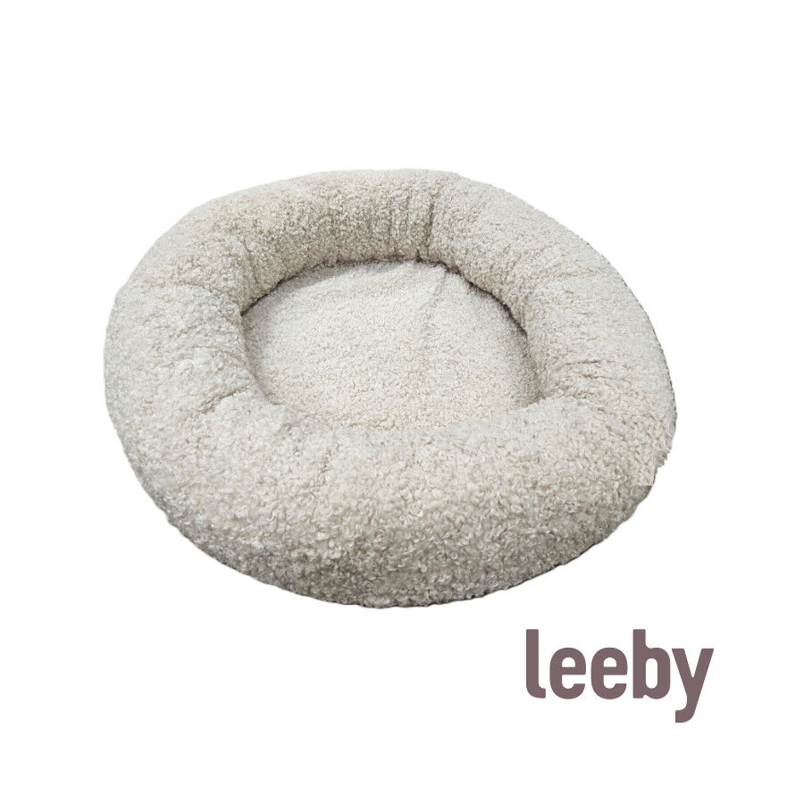 Leeby cama borreguito beige para cachorros