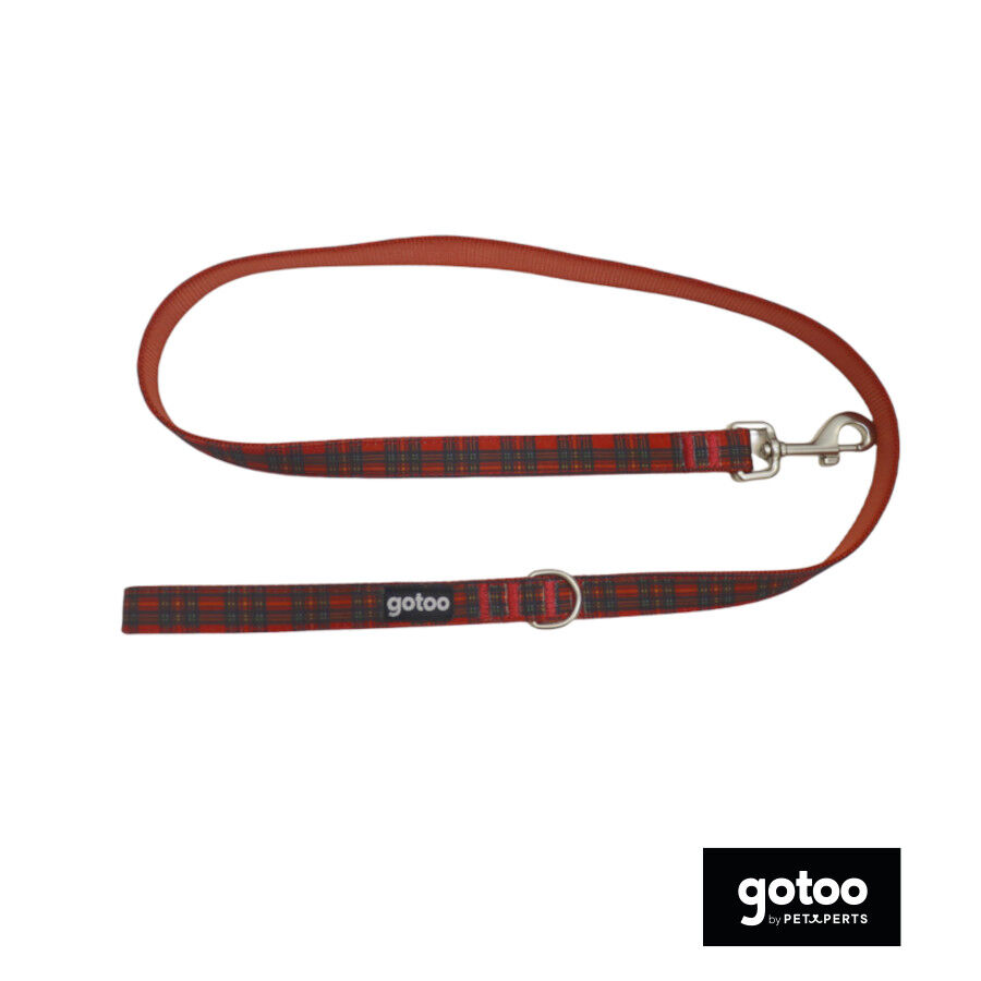 Gotoo Correa estampada tart&aacute;n rojo para perros, , large indicador imagen numero 2