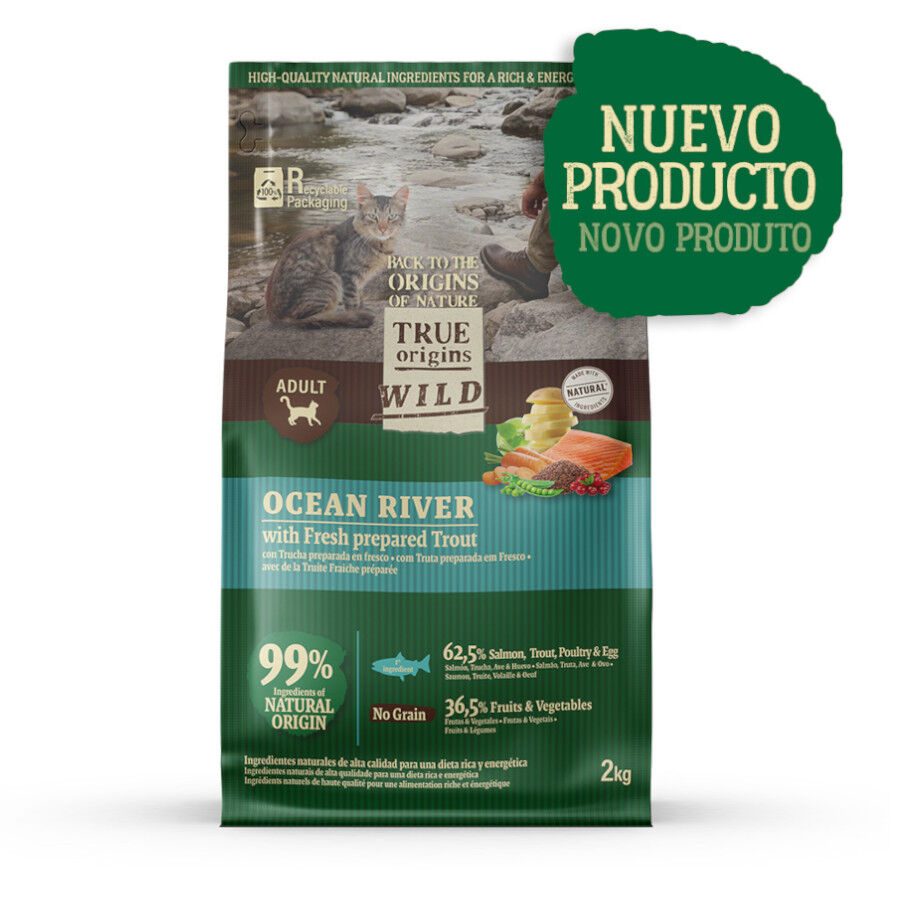 True Origins Wild Ocean River Salm&oacute;n y Trucha pienso para gatos