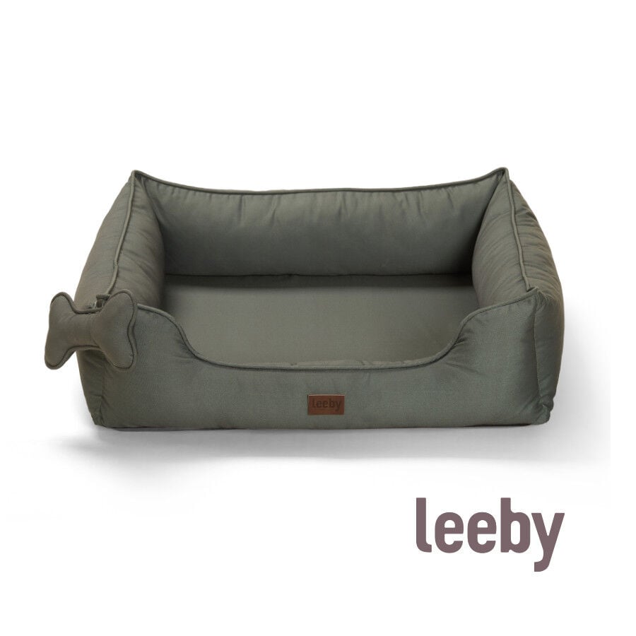 Leeby cama viscoel&aacute;stica caqui para perros