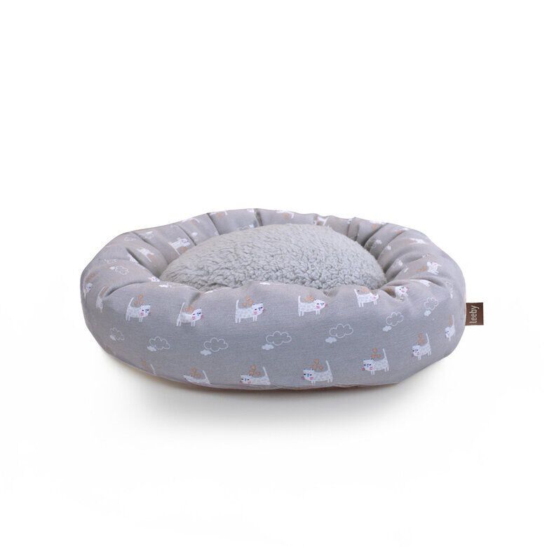 Leeby Cama Donut Antideslizante Gris para gatos, , large indicador imagen numero 1