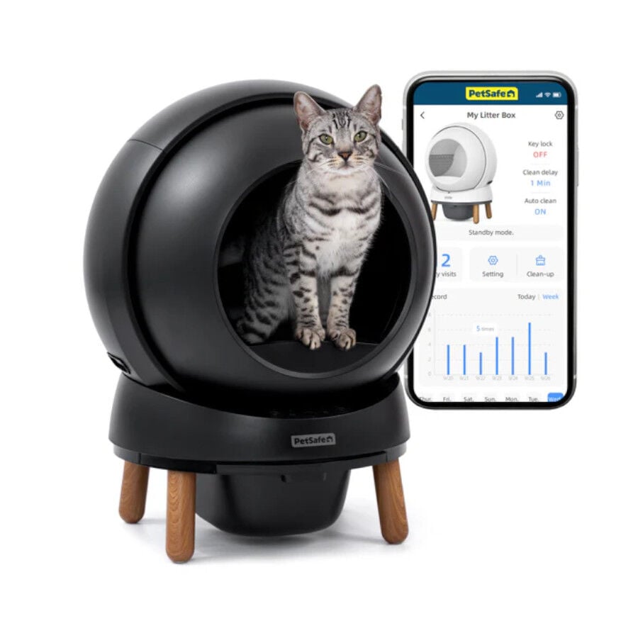 PetSafe SmartSpin Arenero Autolimpiable Negro para gatos, , large Imagen numero 1