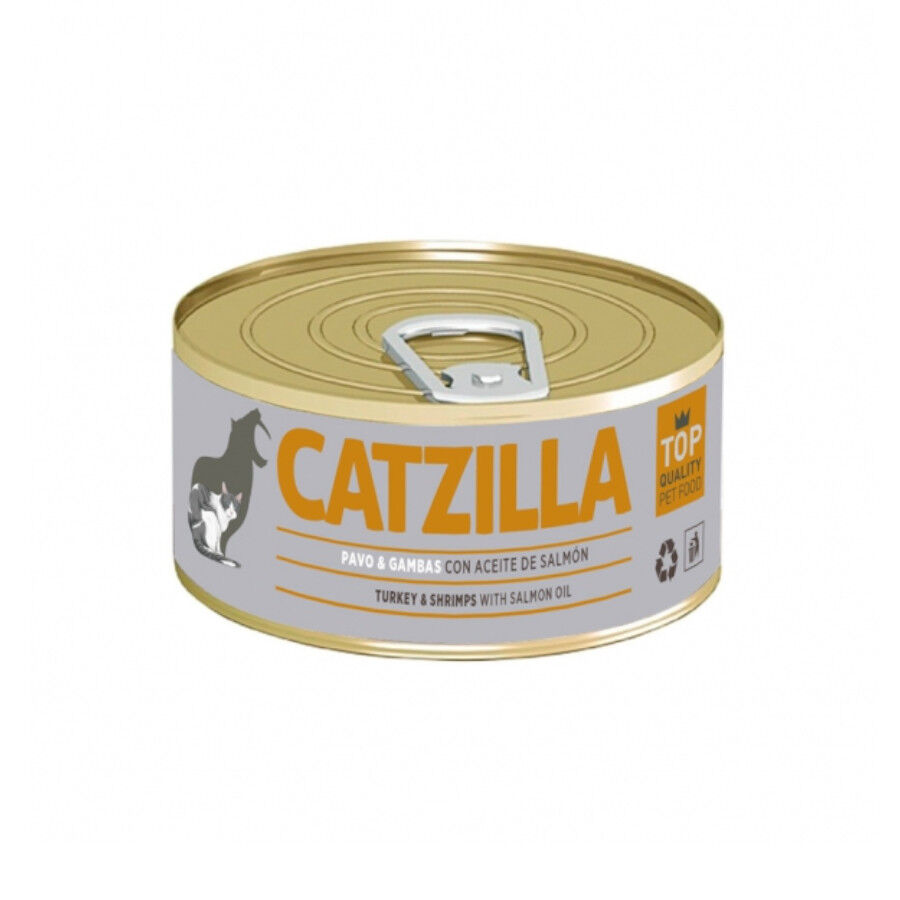 100 g Catzilla pavo y gambas lata para gatos, , large Imagen numero 1