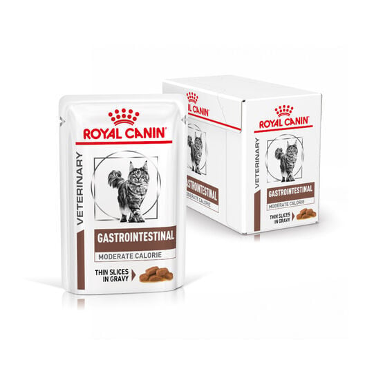 12 sobres x 85 g Royal Canin Veterinary Gastrointestinal Moderate Calorie sobre para gatos, , large Imagen numero 2