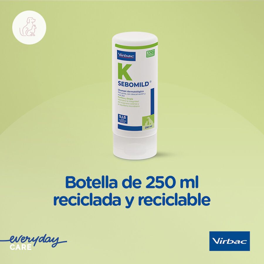 Virbac Sebomild Champ&uacute; para pieles grasas en perros y gatos, , large indicador imagen numero 8