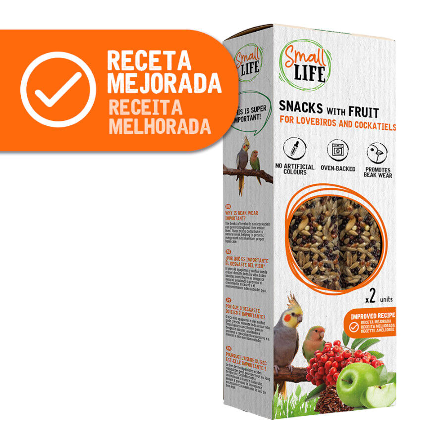 Small Life Barritas Snack con Fruta para agapornis y ninfas