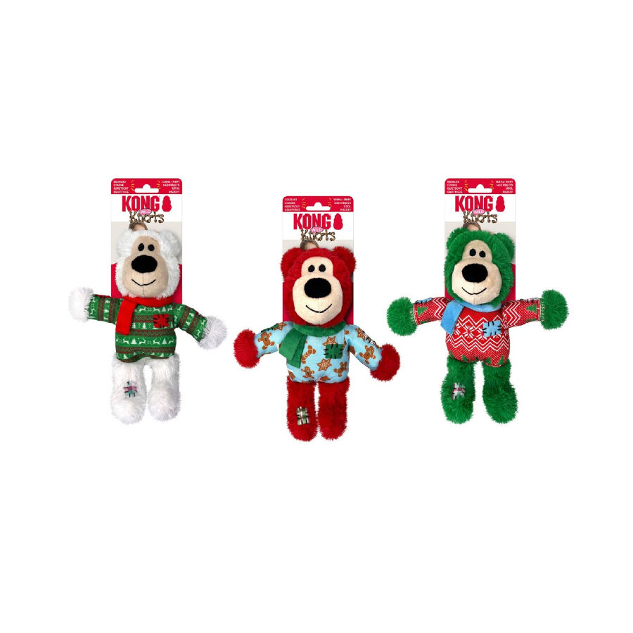 Kong Holiday Wild Knots Assorted Oso de peluche para perros, , large indicador imagen numero 1