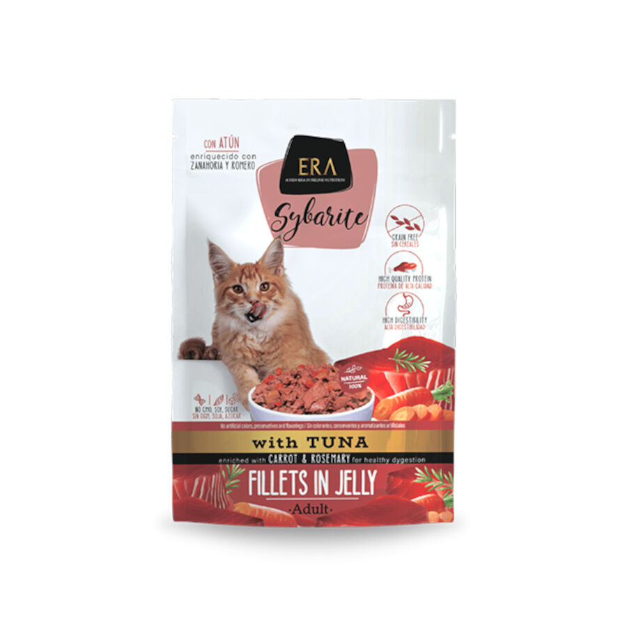 85 g ERA Sybarite Adult At&uacute;n Filetes en Gelatina Sobre para gatos, , large Imagen numero 1