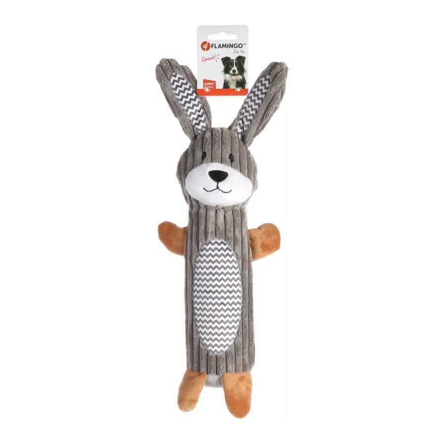 Flamingo Gommy Conejo de Peluche Gris para perros, , large Imagen numero 2