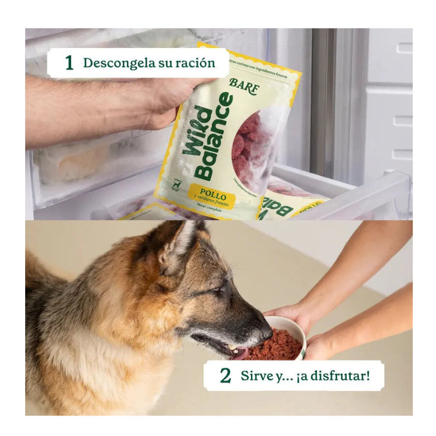 1 kg Wild Balance Men&uacute; Barf pollo y verduras comida congelada para perros, , large indicador imagen numero 6
