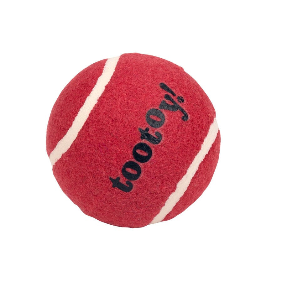 Tootoy! Chase Squeaker Ball Roja pelota de tenis para perros, , large Imagen numero 2