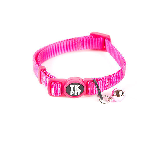 TK-Pet Classic Nylon collar gato con cascabel rosa Imagen numero 1