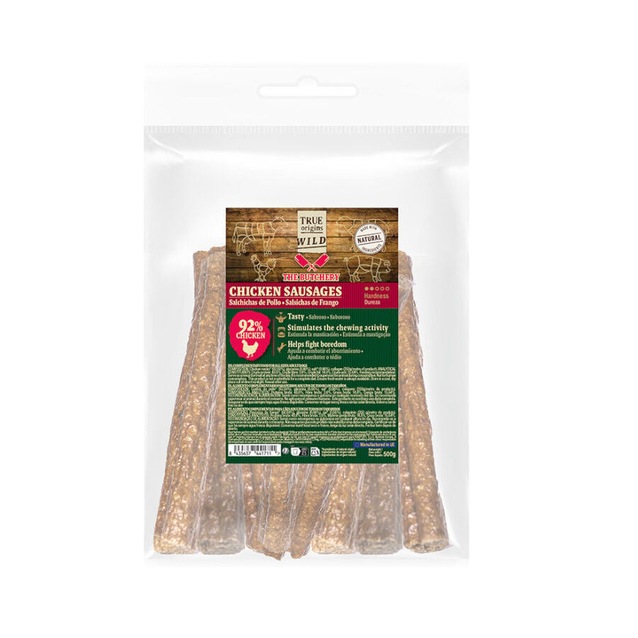 500 g True Origins Salchichas de Pollo Snack para perros, , large indicador imagen numero 2