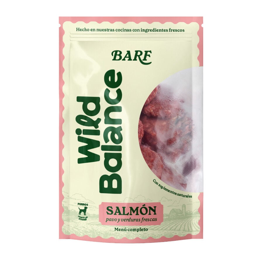 Wild Balance Barf Men&uacute; salm&oacute;n con verduras comida congelada para perros