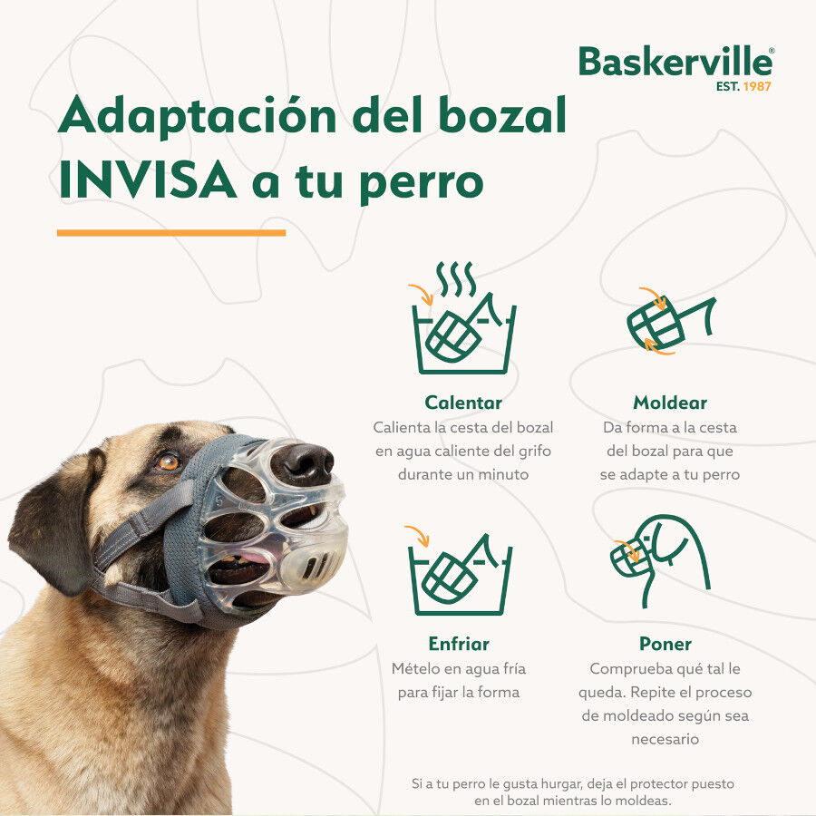 Baskerville Invisa bozal moldeable para perros, , large Imagen numero 6
