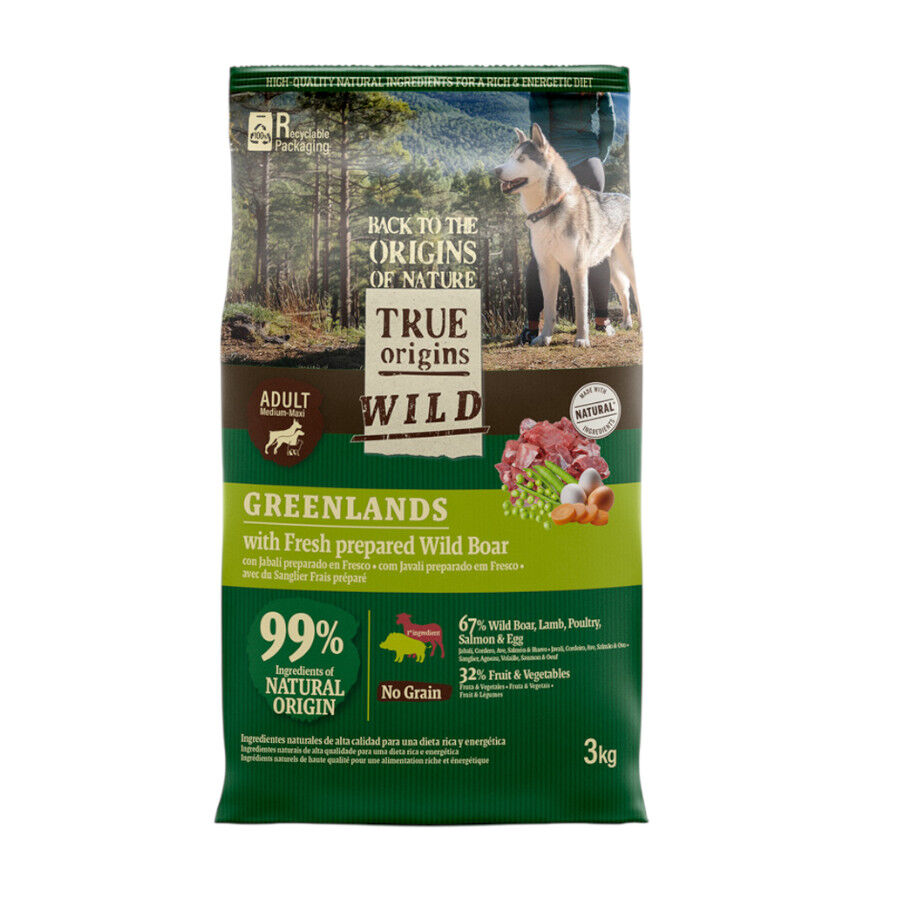 12 kg True Origins Wild Greenlands pienso para perros, , large indicador imagen numero 1