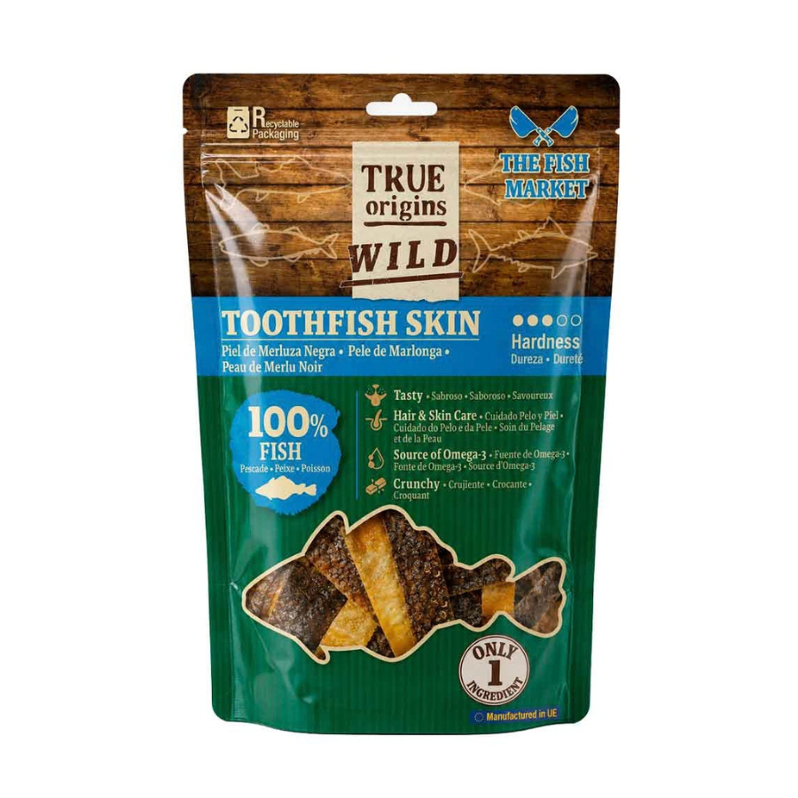 70 g. True Origins Piel Merluza Negra Snack para perros, , large Imagen numero 3