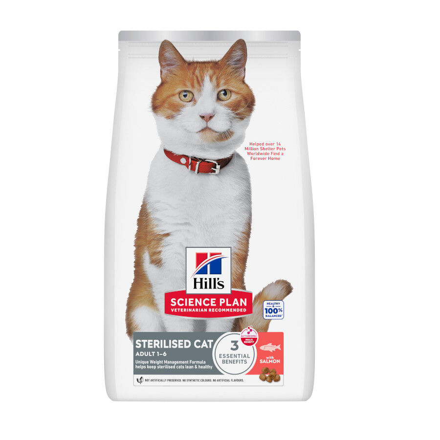 7 kg Hill's Science Plan Sterilised Adult Salm&oacute;n pienso para gatos, , large indicador imagen numero 1