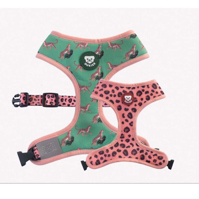 Dukier Arn&eacute;s Reversible Estampado Leopardo para perros