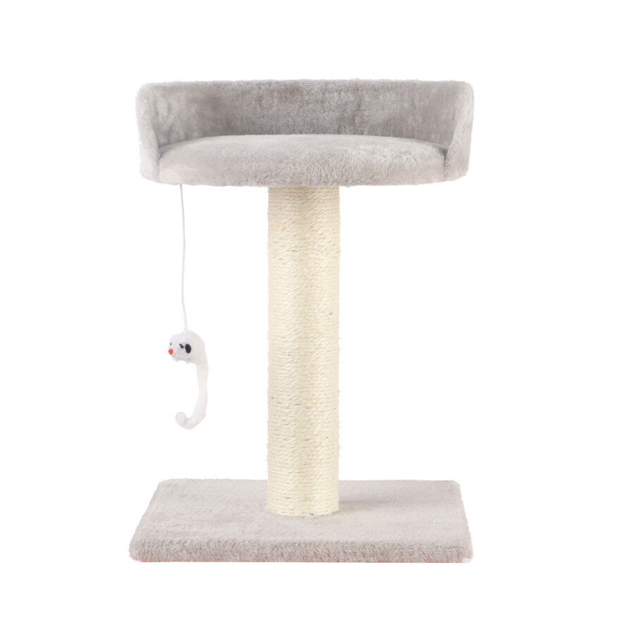 Leeby Tigrou rascador con cama y juguete gris para gatos, , large Imagen numero 1