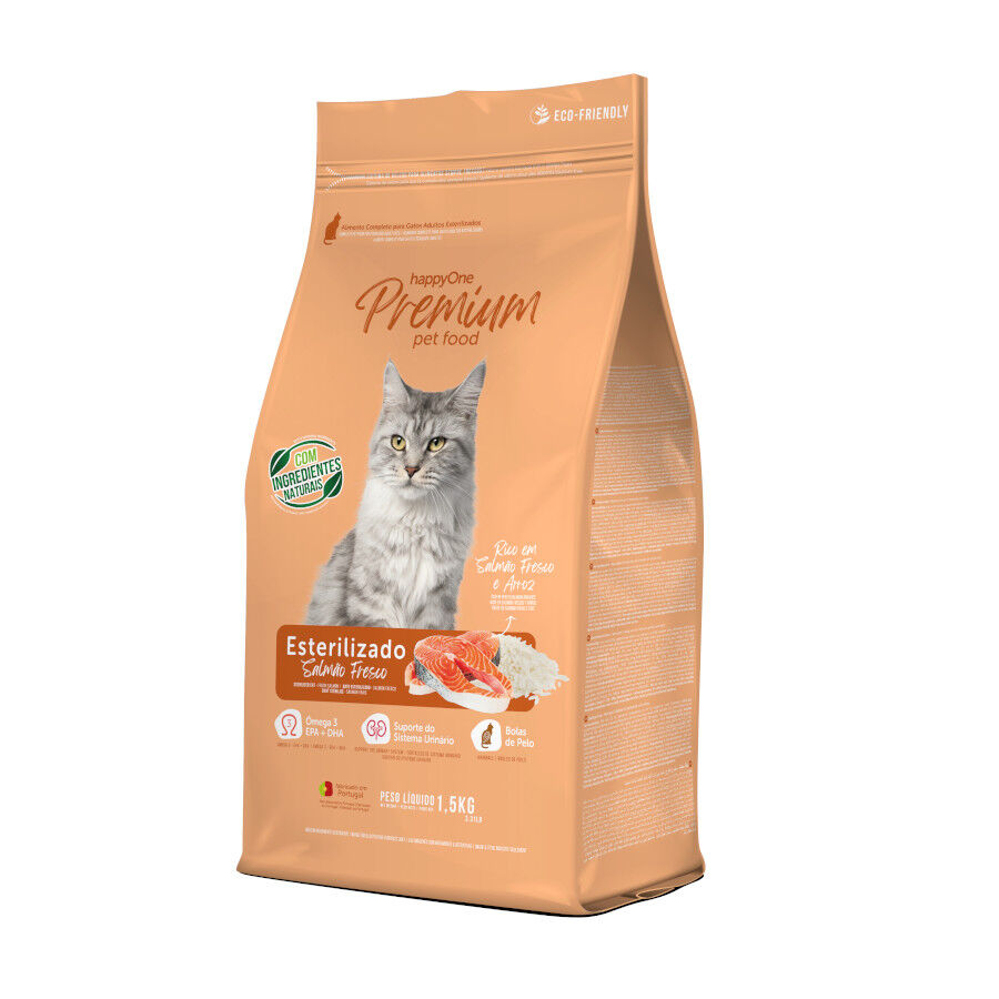 happyOne Premium Esterilizado Salm&oacute;n pienso para gatos