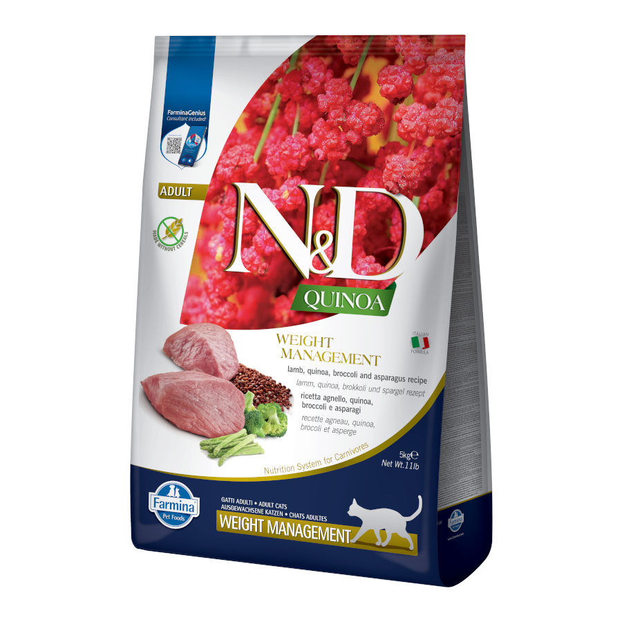 5 kg Farmina N&D Control de Peso Quinoa y Cordero pienso para gatos, , large Imagen numero 1