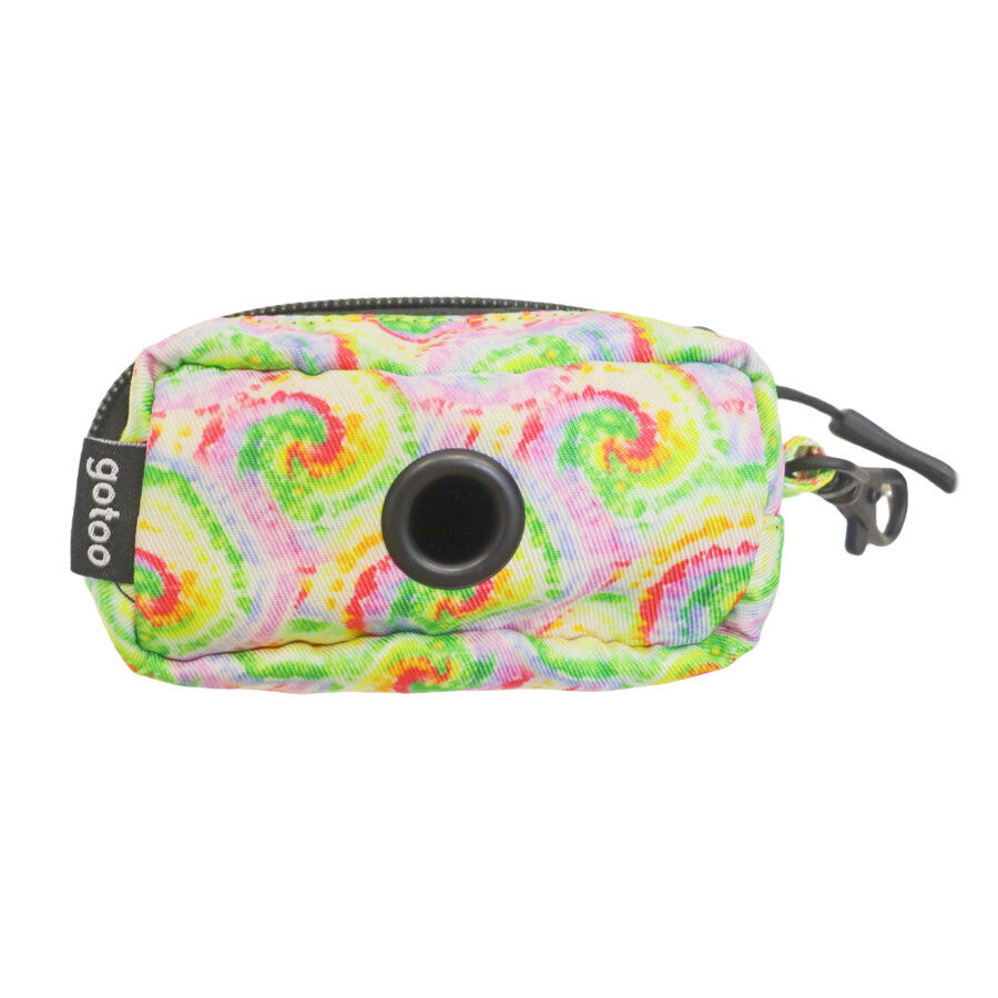 Gotoo Porta bolsas de tela tie dye amarillo para perros, , large Imagen numero 1