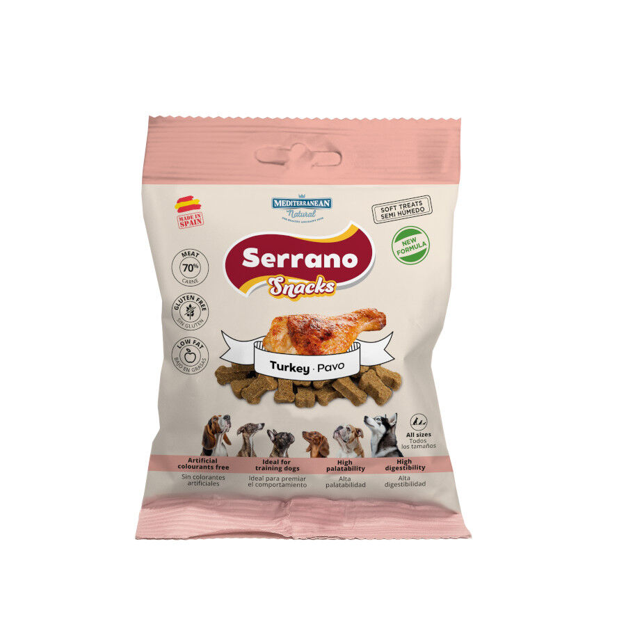 85 g Mediterranean Natural Serrano Galletas Pavo para perros, , large indicador imagen numero 1