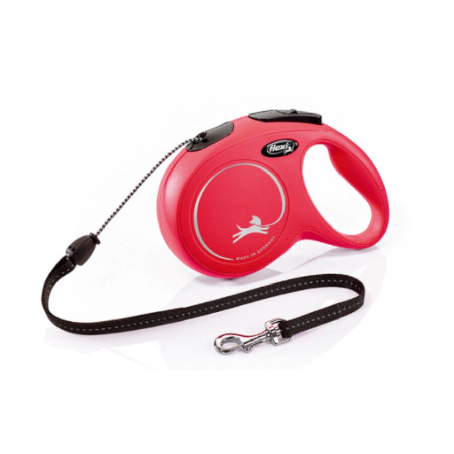 Flexi New Classic Correa de Cord&oacute;n Extensible Roja para perros