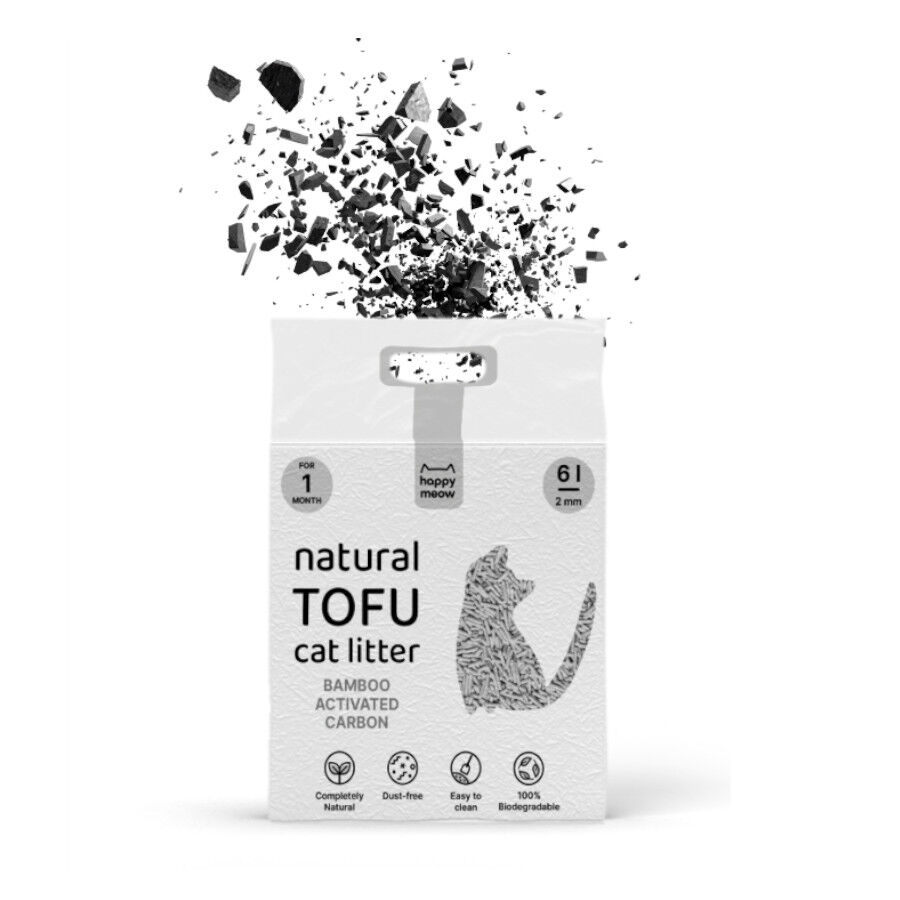 6 L Happy Meow Natural Tofu Aglomerante Bambu para gatos, , large Imagen numero 2